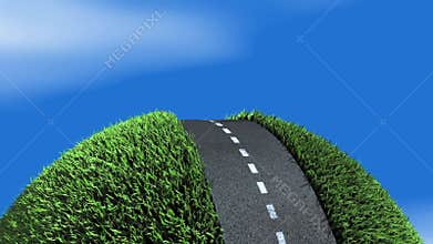 Climate change ahead concept animation.