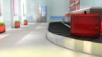 Airport baggage carousel