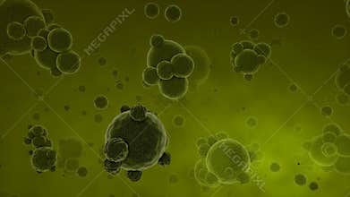 microscopic bacterium and viruses.