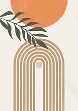 Abstract  Sun print boho minimalist printable wall art