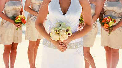 Bride and Bridesmaids