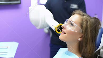 Patient Getting Dental X-Ray