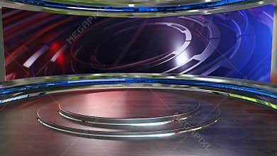 3D Virtual News Studio Background