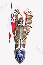 Isolated medieval armor.