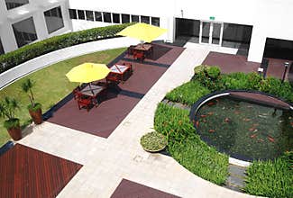 Landscaping, office courtyard garden