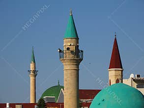 Beautiful view of the minarets, belfries, and domes against the blue sky.