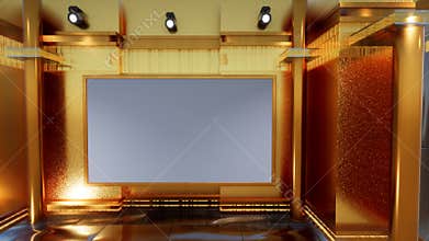 3D Virtual News Studio Background