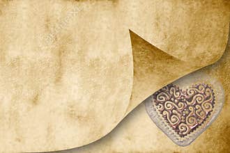 Wedding invitation card in sepia tone