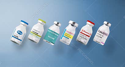 NOVA BANA, SLOVAKIA - MARCH 19, 2020: Ampoules with covid-19 vaccine.