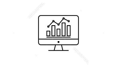 Video analytics, video marketing, content marketing, website traffic, data analysis. conceptual 2d animation video clip.