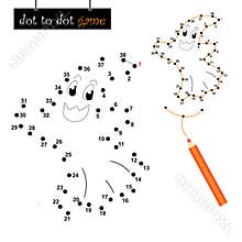 Dot to dot game: halloween ghost