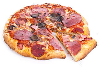 Pizza with slice