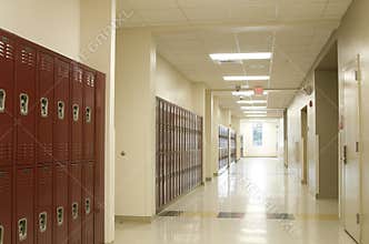 Hallway at High School