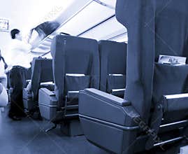 Commuter inside the train