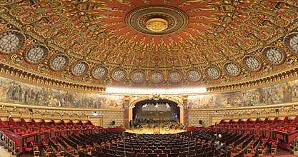 Romanian Athenaeum Ateneul Roman or Romanian Opera House in Bucuresti, Romania