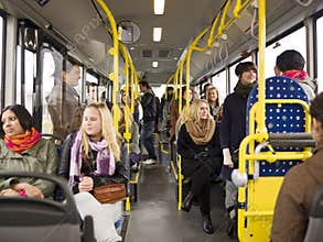 People in a bus