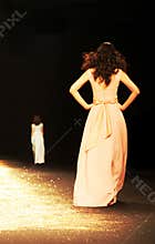 Models on the catwalk
