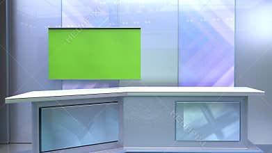 3D Virtual News Studio Background