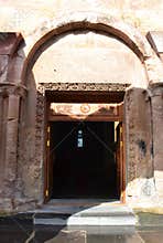 Doors of Odzun church, in Lori Province, Armenia