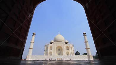 Wide Angle View of Taj Mahal India