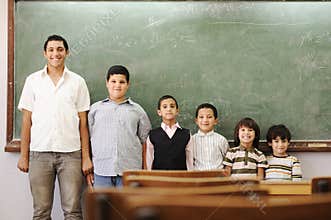 Children in school, from kindergarten, preschool