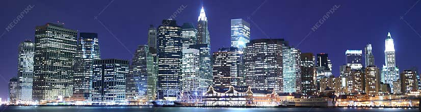 Manhattan skyline at Nights