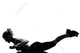 Woman workout fitness posture weight training