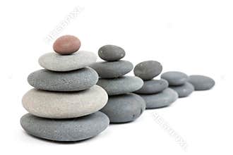 Stone towers in a raw