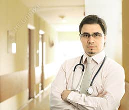 Doctor on the hospital corridor