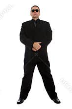 Man in black suit
