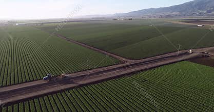 Aerial view of agricultural fields in California, United States. Salinas valley. USA 4