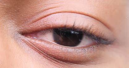Blinking eye of a man