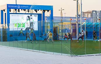 Dubai, UAE - 10.15.2021 Fitness activities at EXPO 2020. Event