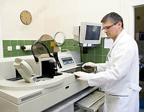 Laboratory man and machine