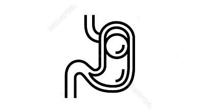 bloating bariatric line icon animation