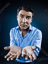 Man Portrait Begging Despair