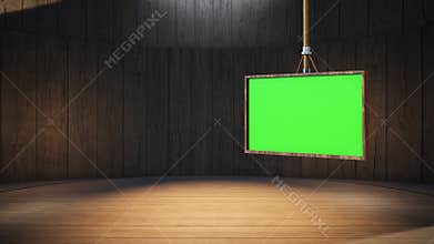 3D Virtual TV Studio News , TV On Wall.3D Virtual News Studio Background