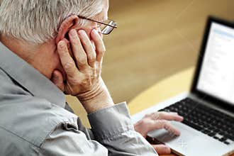 Senior with Laptop