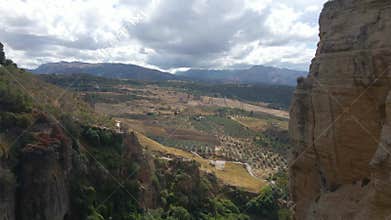 Beautiful view of the nature around Ronda, Spain, landscape view, 4k