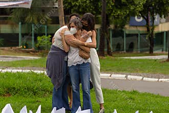 Act in memory of the more than 600 thousand killed by Covid in Brazil.