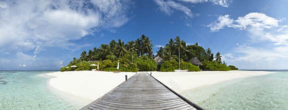 Luxury hotel in tropical island