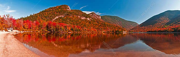 Fall colors at Echo Lake, New Hampshire