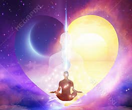 Spiritual energy healing power, unity, conscience awakening, meditation, expansion, transformation