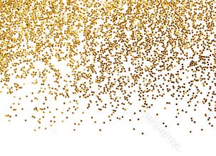Gold Glitter Confetti Isolated On White Background
