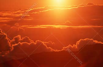Clouds at sunrise in HI
