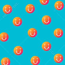 spring smiley emoticon icon on color background