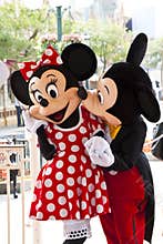 Mickey mouse kisses minnie mouse
