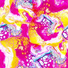 Acrylic abstract ultra modern blob seamless pattern.