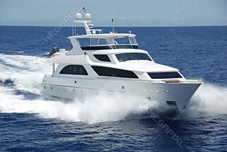 Luxury Yacht underway