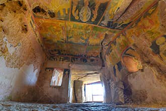 Rock-hewn chapel in the rock monastery of Ivanovo, Bulgaria